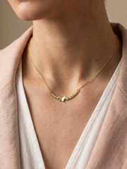 Golden Flutter Crystal Necklace